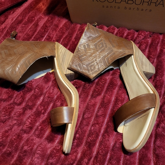 KOOLABURRA Ankle Strap Peonie Leather Heeled Sandals Santa Barbara size 11 size - Picture 7 of 8